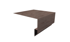Планка околооконная сложная Экобрус Grand Line 250х75х25 0,45 Print Elite White Wood TwinColor (2м)