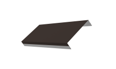 Ламель обратная 125 забора жалюзи Texas 0,5 Satin с пленкой RR 32 темно-коричневый